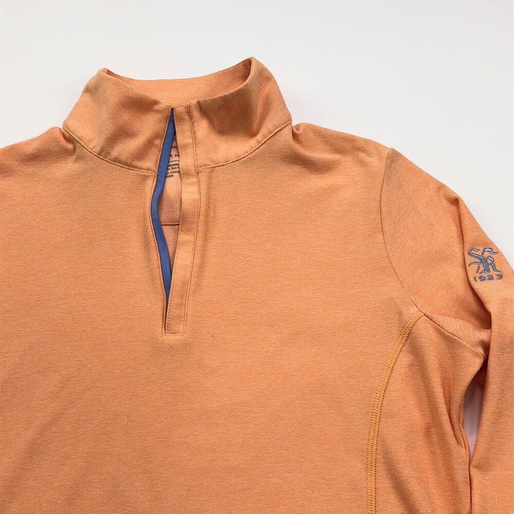 Peter Millar Medium Orange UPF 50 Women's 1/4 Zip Long Sleeve Golf Pullover